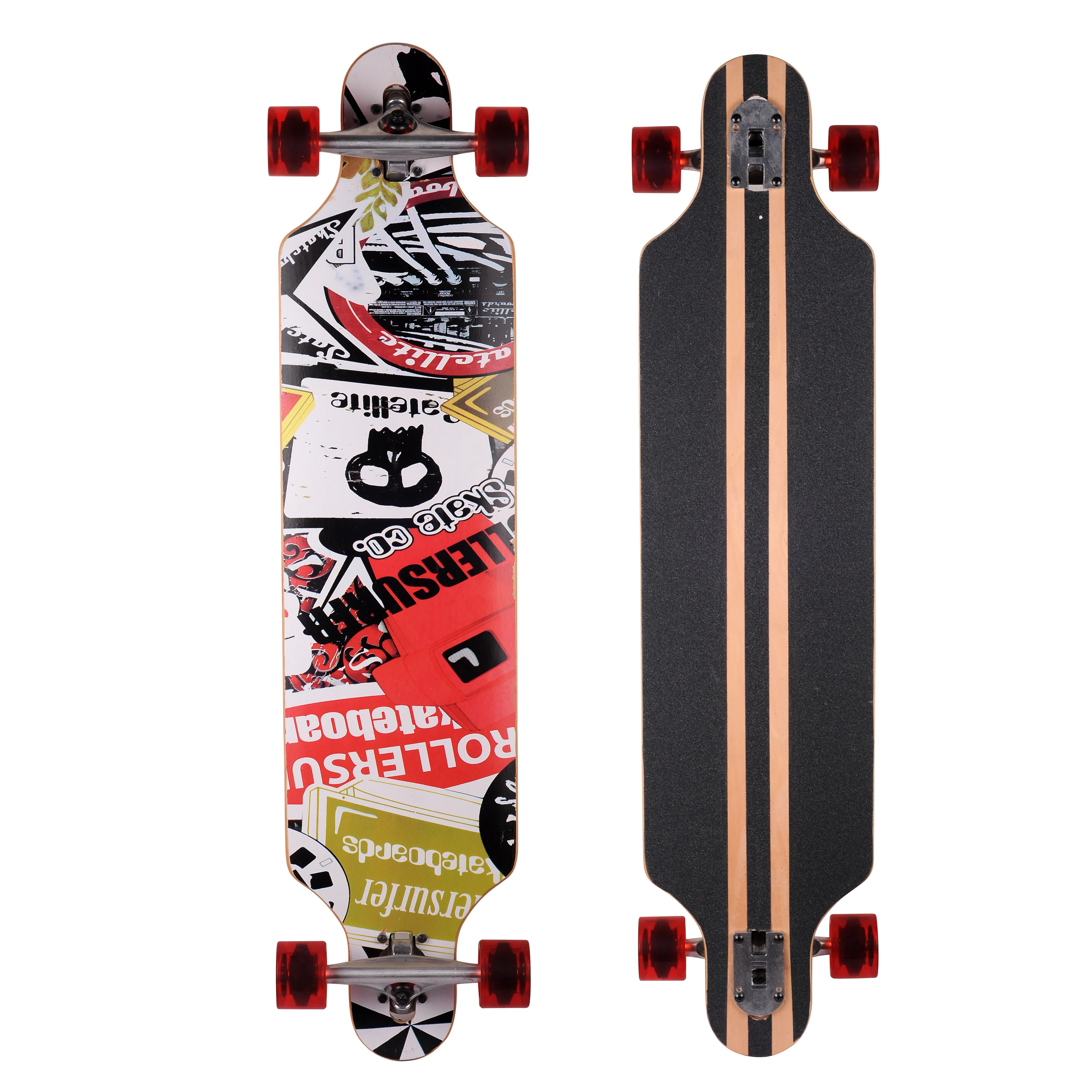 Guangzhou Winmax high quality PU wheel 42" longboard 9 plies Canadian maple long skateboard