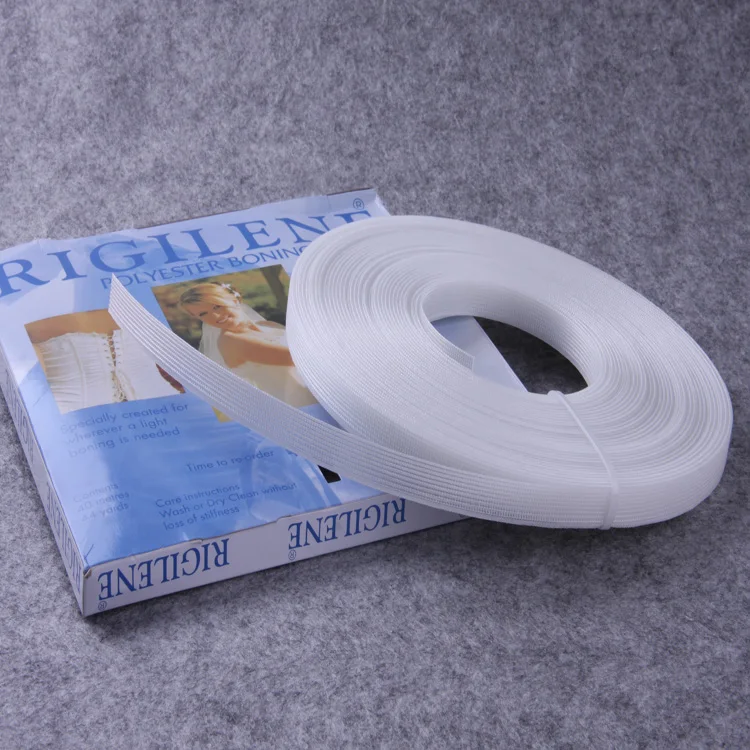 

Clear plastic boning for bra and cloth