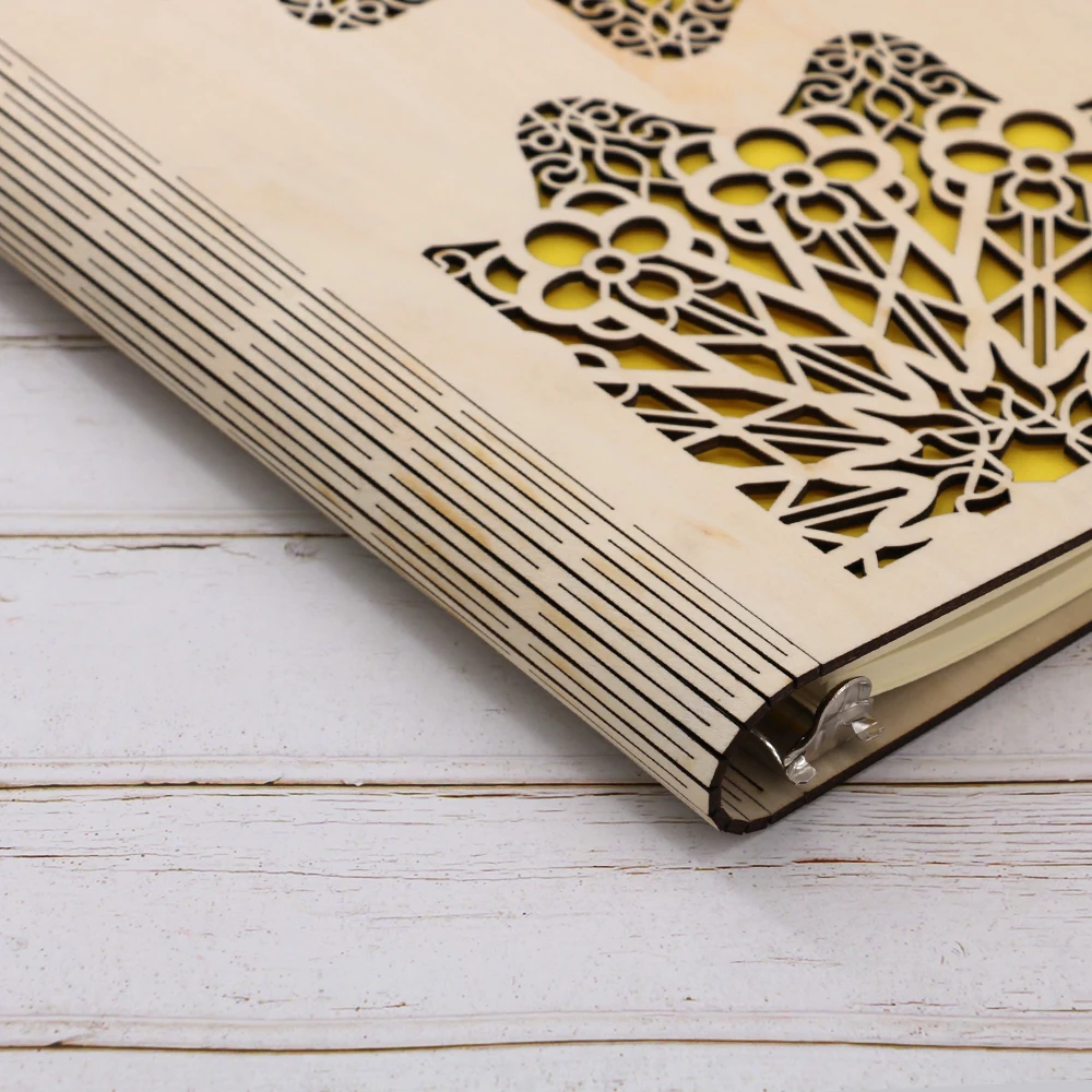 2020 Art Craft Custom Laser Cut Wooden Cover Notebook For Hardcover