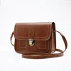 vintage brown leather crossbody bag for lady cellphone message bag