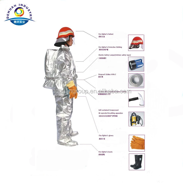 En 469 Heat Protective Aluminium Fireman Firefighting Suit Buy