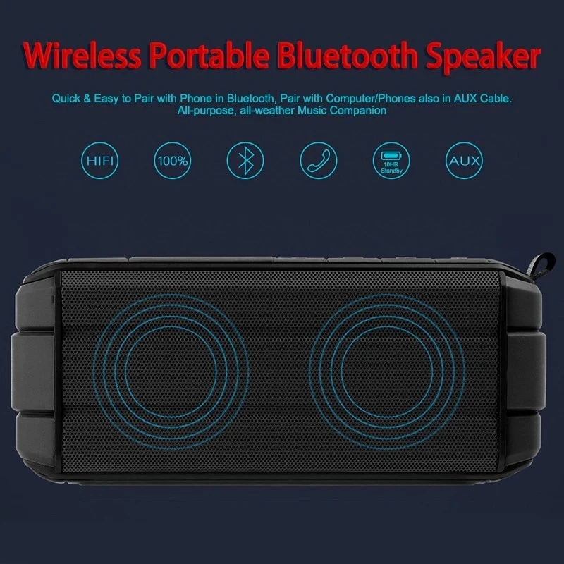 1200mAh High Capacity Bluetooth Speaker Home Zeal Sound Wireless Bluetooth Speakers with Dual Speaker Loud Stereo Better Bass - ANKUX.COM