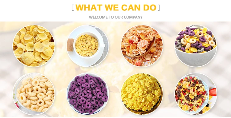 Continuous Corn Flakes Packing Machine Cereal Making big Capacity Corn Flakes Machine