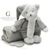 Luxury cute plush Christmas bear cartoon baby doll with EN71 test report and CE mark and Reach docs