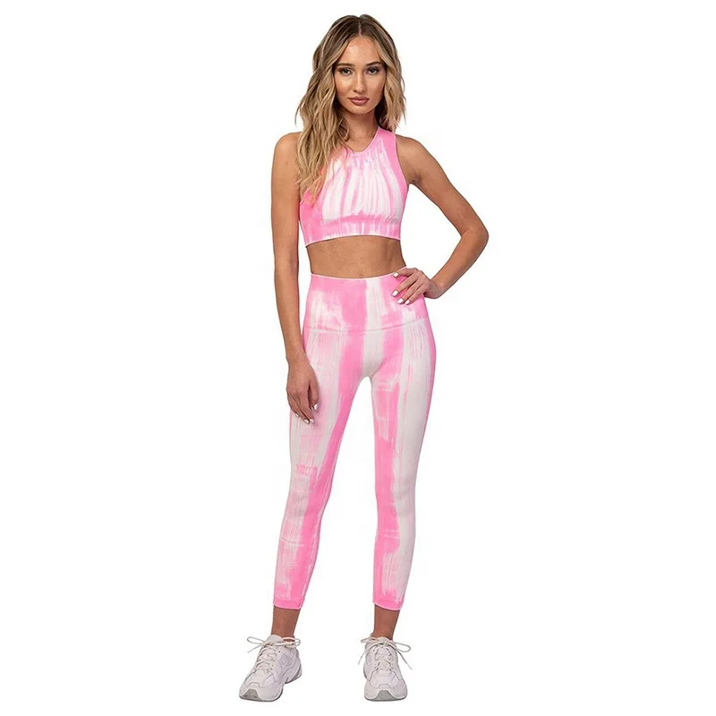 

Ptsports fashion girls sexy sport bra and yoga pants set women gym wear set, Pink;blue