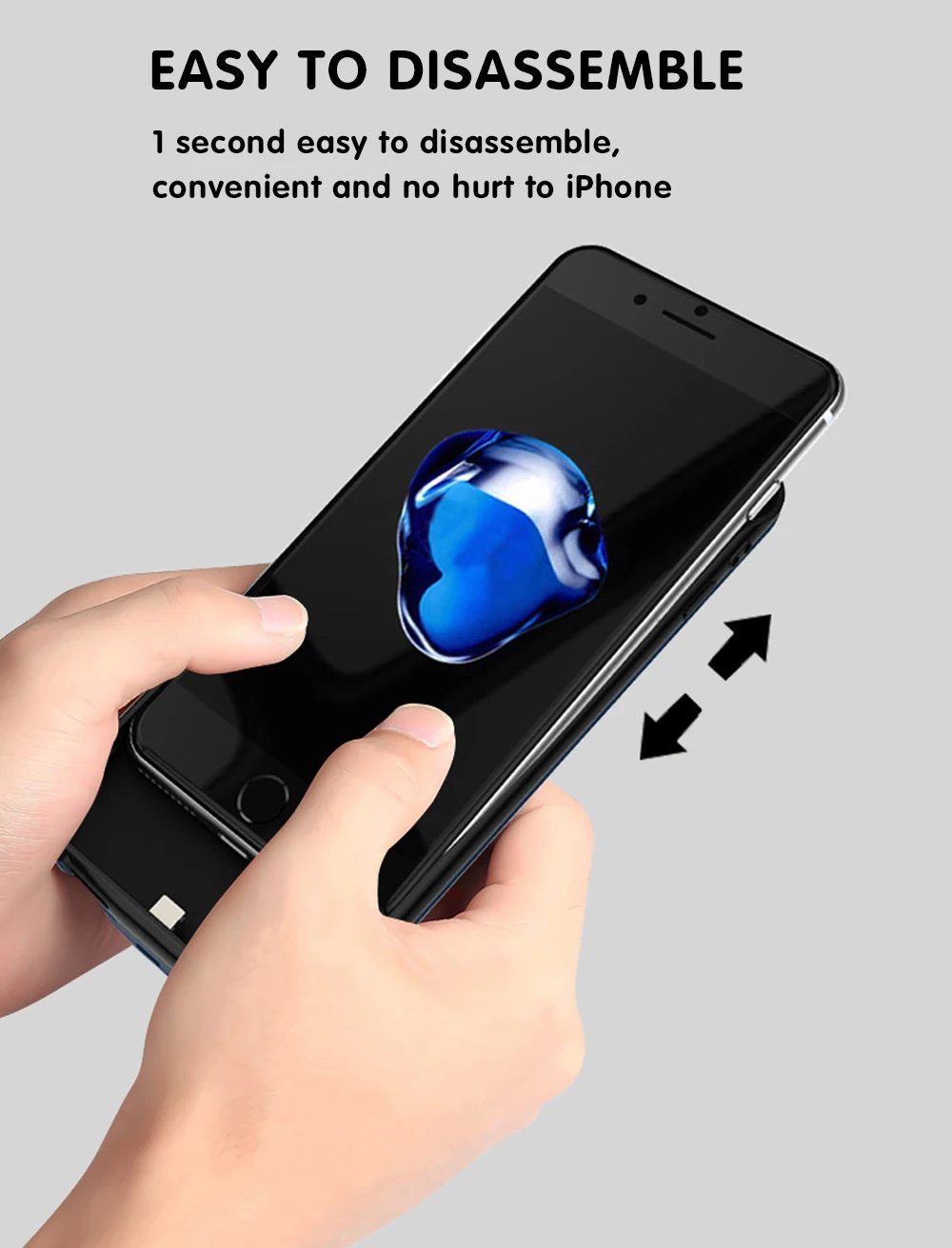 Portable power bank power case cover charger for iPhone 6 6s 7 8 battery case