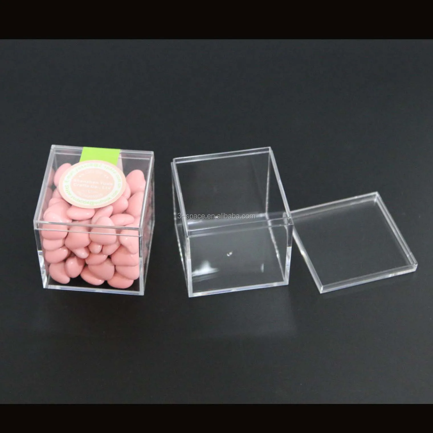 Manufacturer Transparent Plastic Cube Package Boxes Clear Acrylic Candy