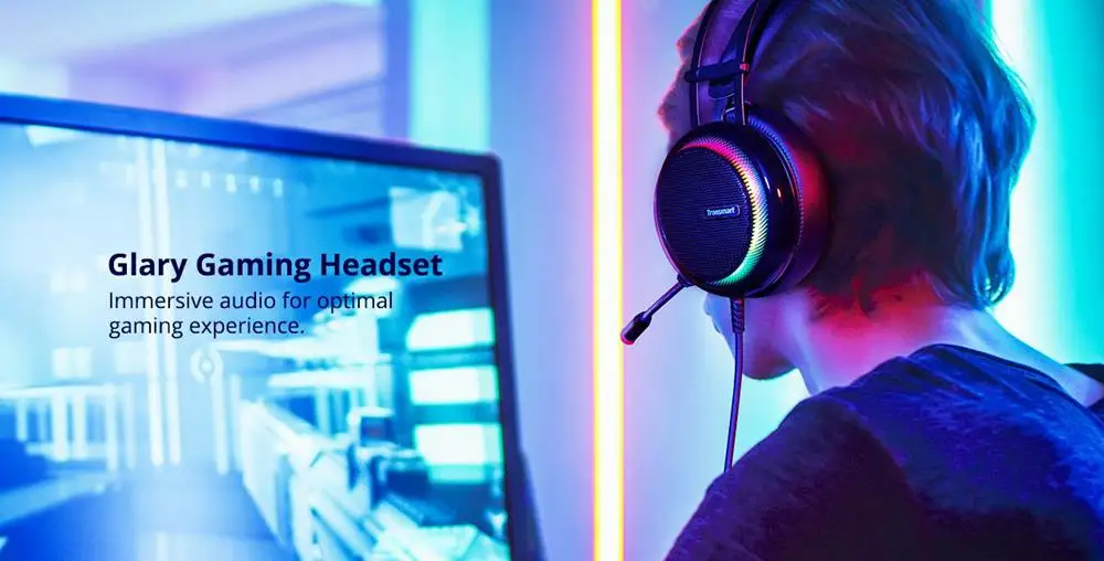 tronsmart glary gaming headset with 7.1 virtual sound