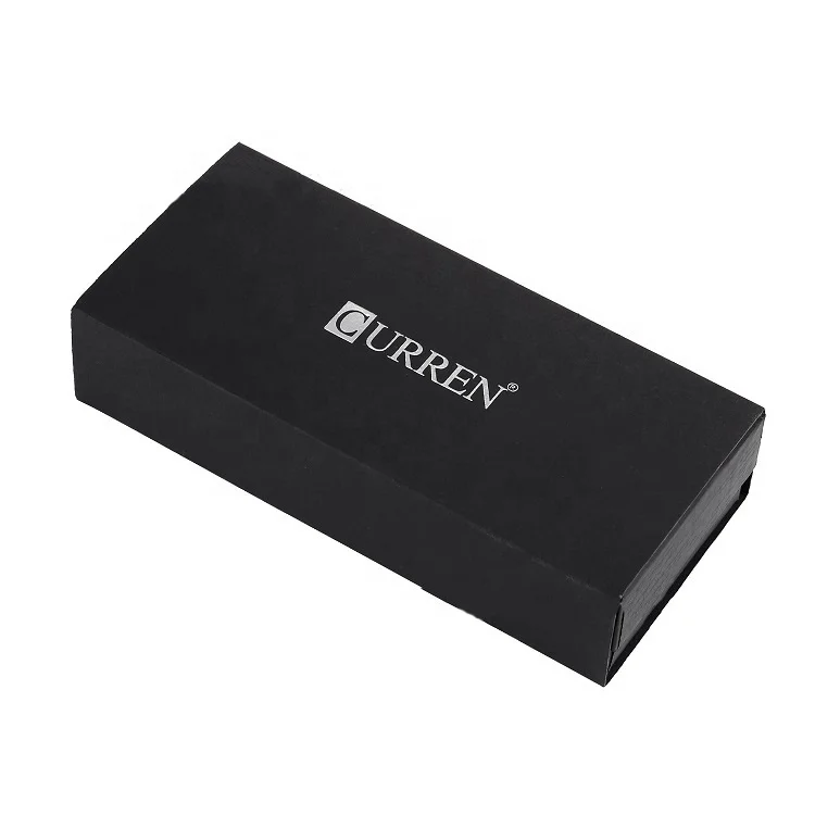 CURREN Brand Black Packaging Paper Gift Watch Box for Wholesale