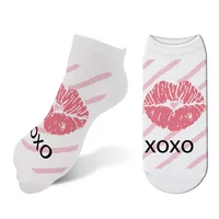 

New 3D Printed Kawaii Women's Lips Short Socks Valentine Sexy Cartoon Woman Kiss Ankle Socks