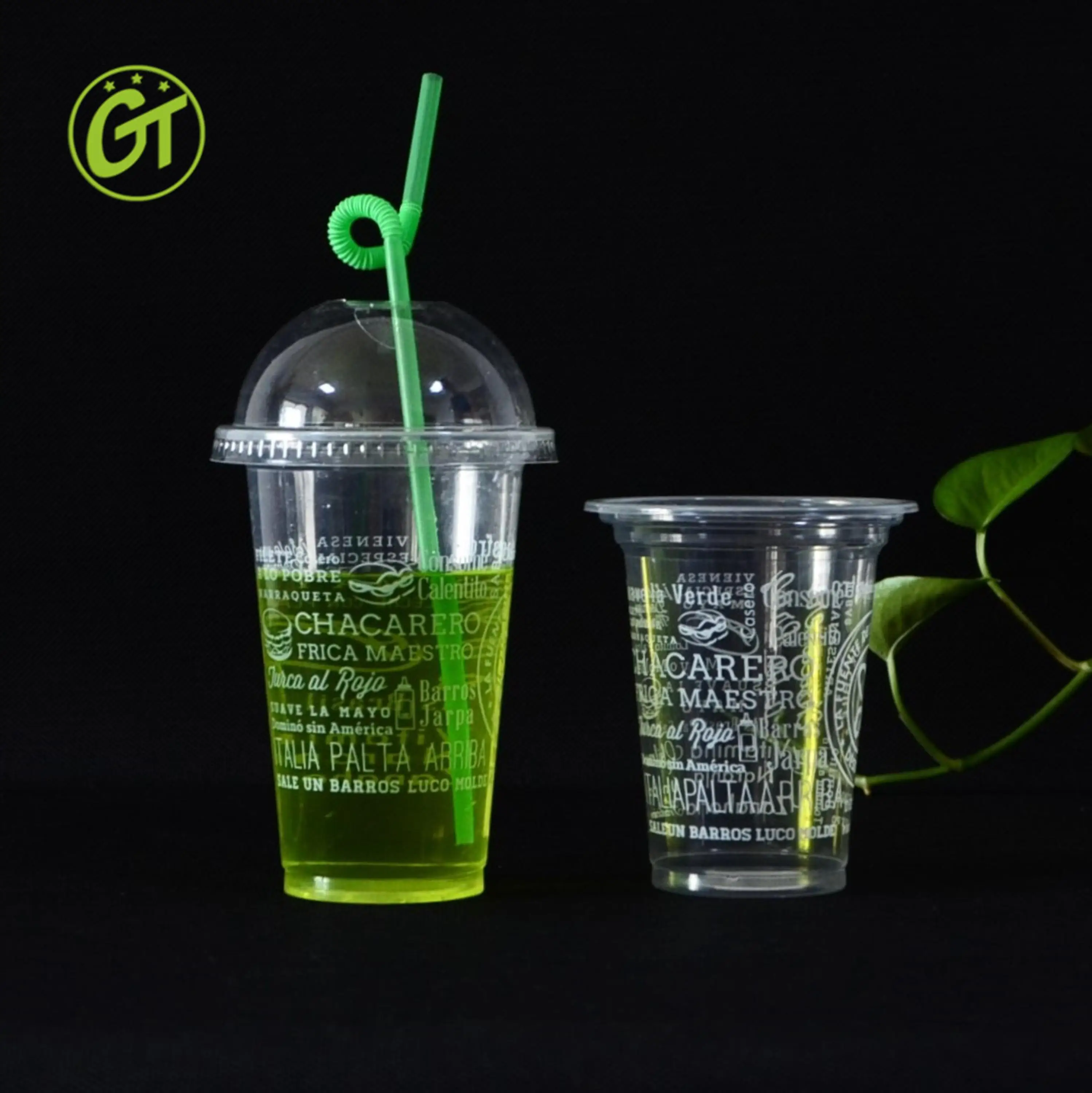 Pp Disposable Custom Printed Plastic Coffee Cups Cold Drink Boba Tea