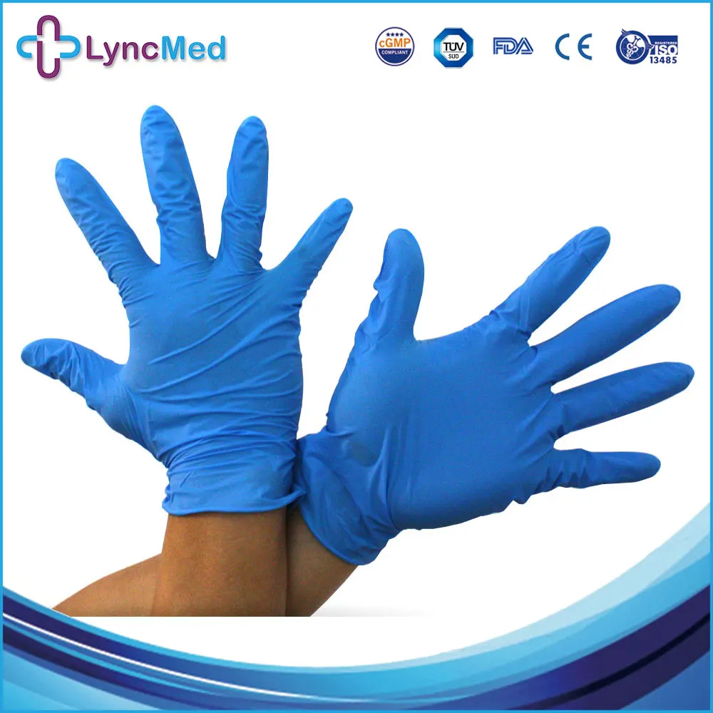 
Cheap powder free disposable nitrile coated exam latex free gloves 