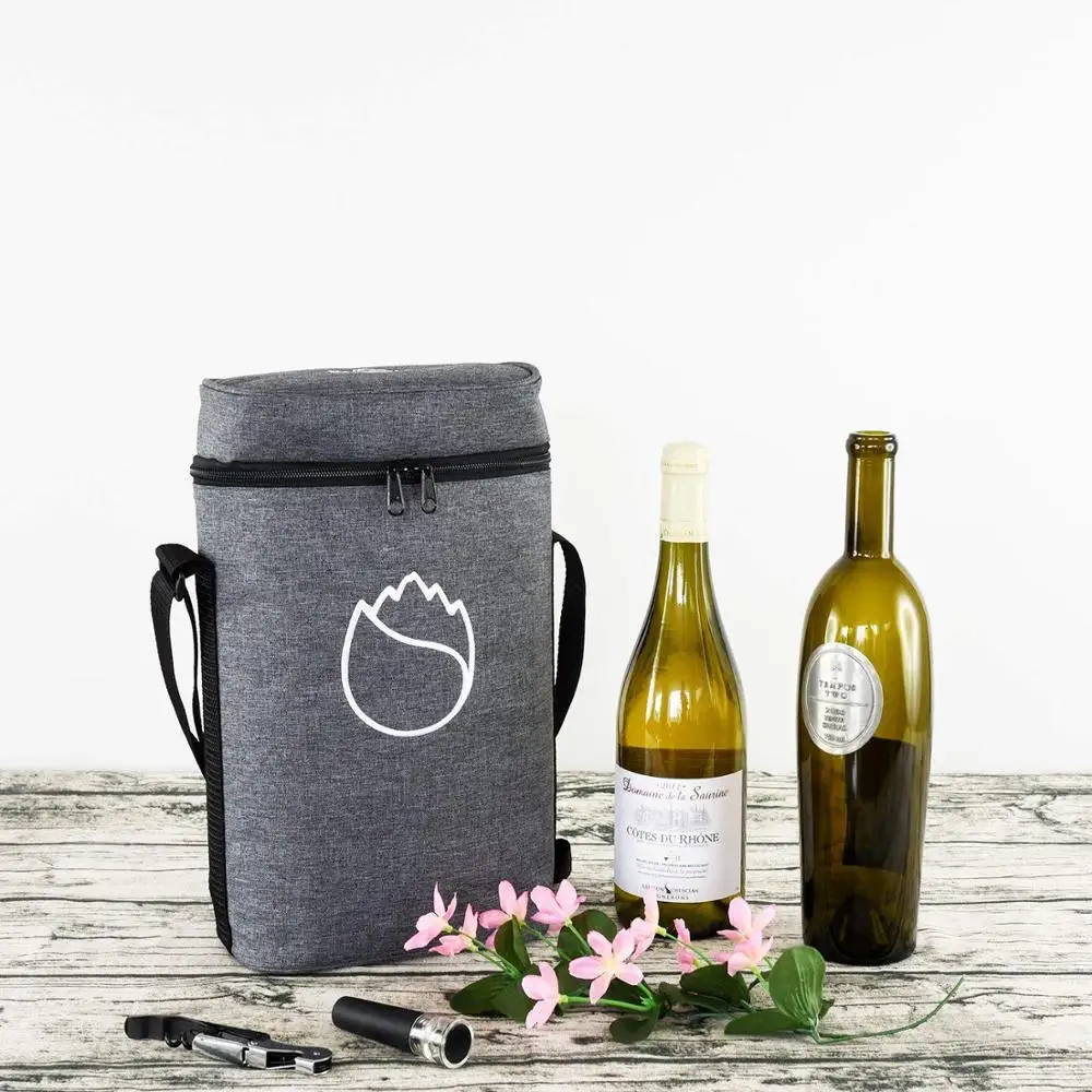

Insulated Leakproof Padded Wine Cooler Carrying Tote Bag for Travel, Camping and Picnic, Perfect Wine Lover Gift, Customized color