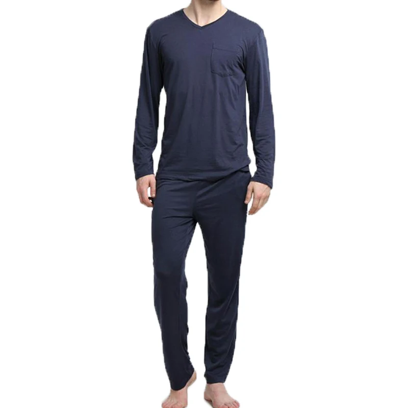 

2021 Men's bamboo jersey solid color Sleepwear Modal Pyjamas Pants Sets For Men, Different designs