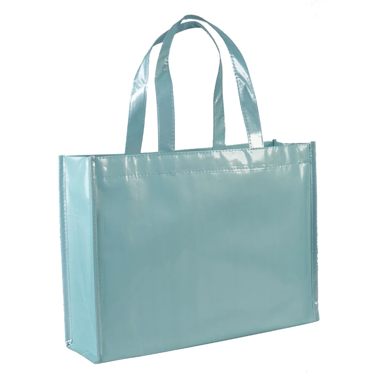 

recyclable fabric custom logo coated pp non woven polypropylene shopping lamination tote bag, Customized color