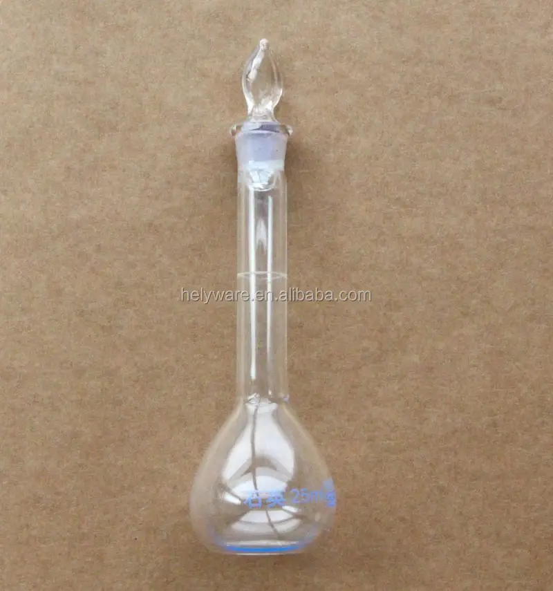 5 10 25 50 100 250 500 1000ml Lab Use Quartz Measuring Flask Volumetric