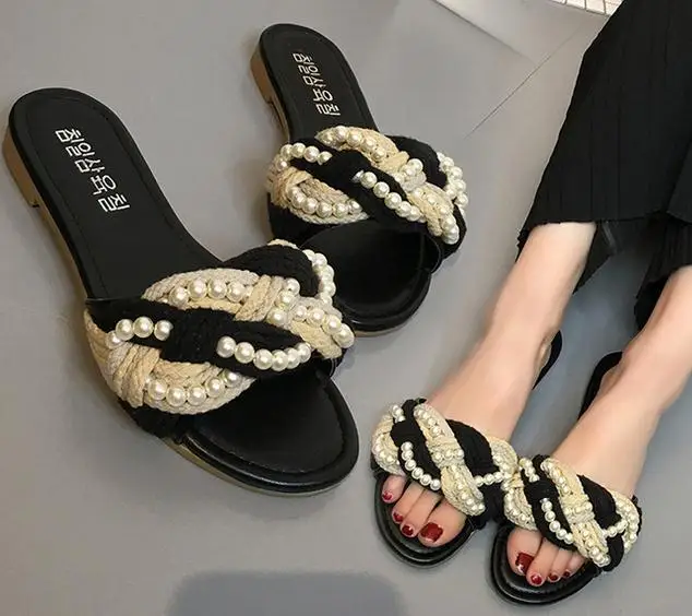 ladies pearl sandals