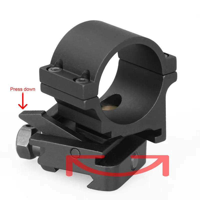 

China hot selling military tactical scope rings adjustable windage & elevation 30mm hunting scope rail mount fits 20mm rail, Black