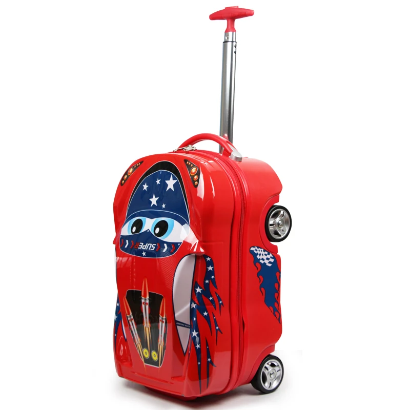 

ABS PC Car Shape Kid Luggage Small Luggage, Red and blue
