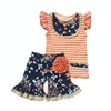 New patterns little girls vintage clothing sets western children clothes set