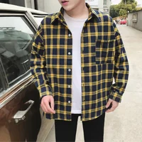 

2020 High Fashion Plaid Flannel Shirt For Men Formal Shirts And Pants Combination Long Sleeve Men's Shirts