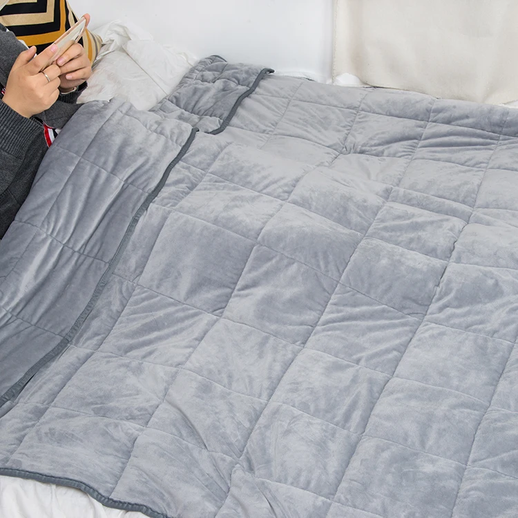 15lb Weighted Blanket For Calming Comfort Deep Relaxing Sleep Gravity