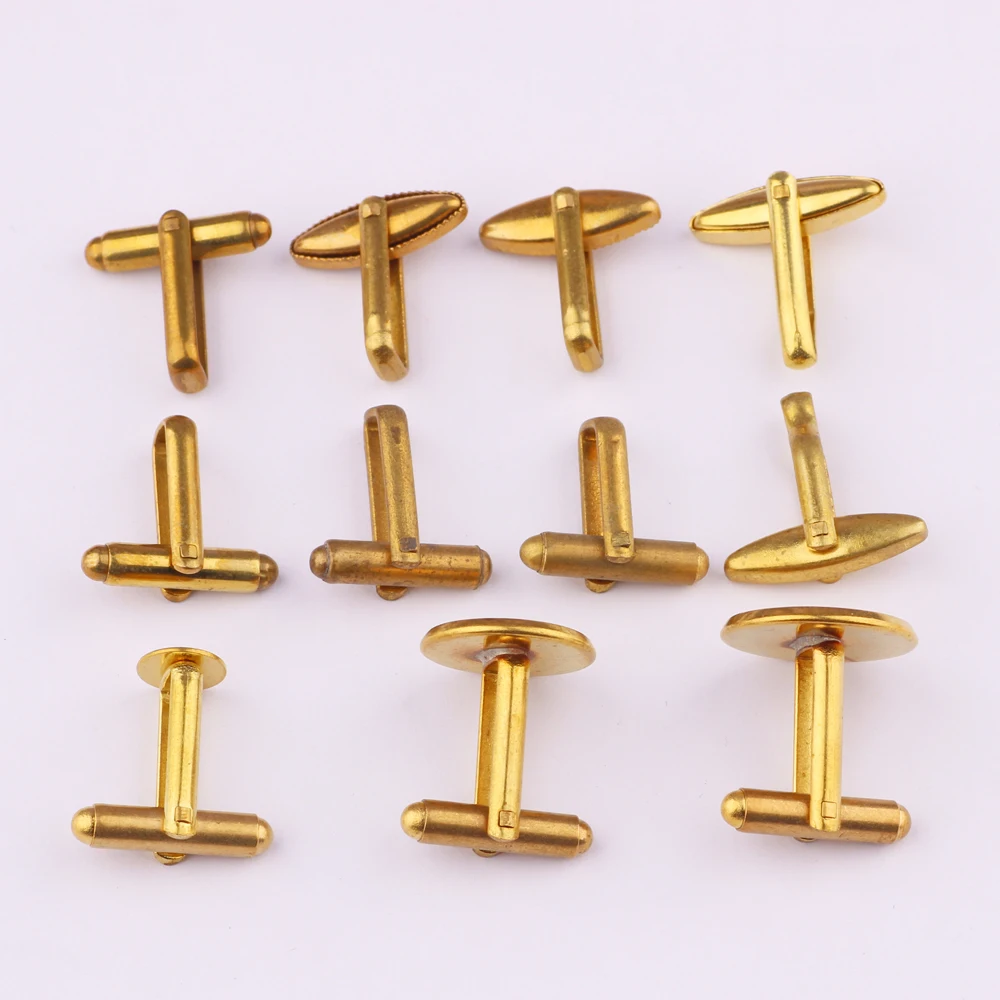 

fashion style man shirt simple brass cufflink parts for best selling, Raw color,other colors available