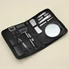 Professional Manicure Travel Set Kit with Mirror and Shaver for Men
