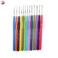 

Hot Sale Colorful TPR Soft Handle Aluminum Crochet Hook Knitting Needles Set