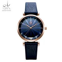 

Shengke Women's Watches Luxury Ladies Leather Watches Top Brands Fashion Diamond Watch Bayan Kol Saati Diamond Reloj Mujer 2019