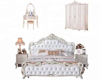 White Traditional European Style Bedroom Furniture Set White Traditional European Style Bedroom Furniture Set