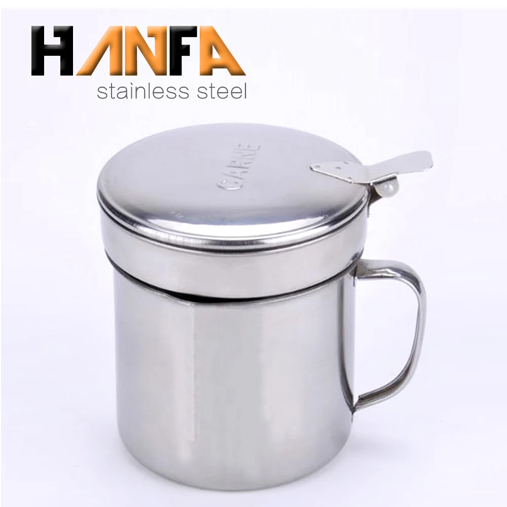 Stainless Steel Grease Can With Hinged Lid And Removable Strainer Oil Canister Separator Can Buy Grease Can Separator Can Oil Canister Product On Alibaba Com