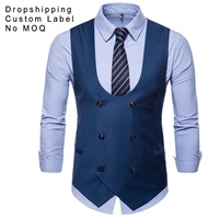 

Fashion Mens Formal Double-Breasted Wedding Waistcoat Vests