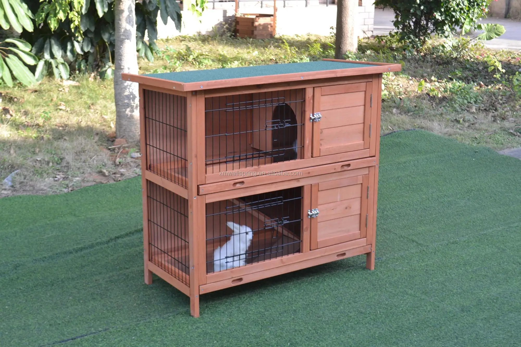 Wooden Two Story Rabbit Hutch Buy 2 Story Rabbit Hutches With Zinc