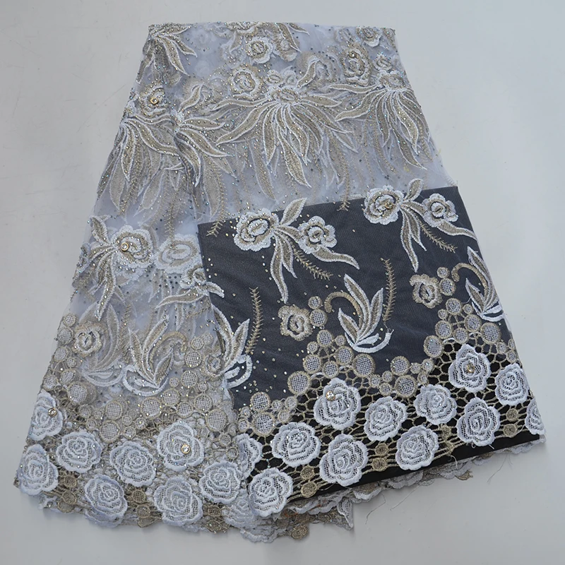 

Latest Swiss Voile Lace for Wedding African Lace Fabric High Quality with Stones french lace fabric