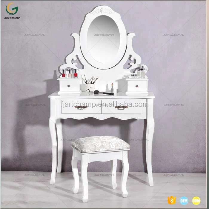 Makeup Home Decor White Wooden Girl Dresser With Mirror Buy