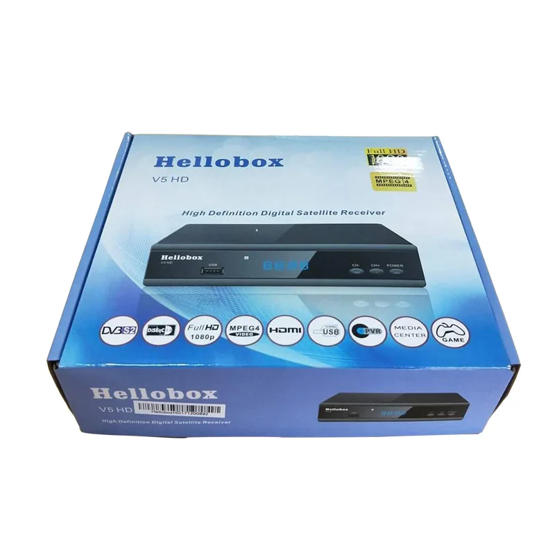 

Hellobox V5 HD DVB-S2 satellite receiver Powervu channel auto-roll For Myanmar, Bangladesh, India, Africa newer than GSKY V5, N/a