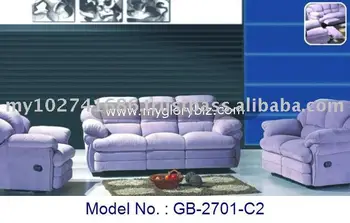 purple reclining sofa