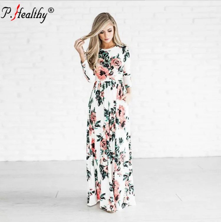 

fashion pleated dress Long printing dresses solid long Muslim robes long sleeve maxi dress, As picture