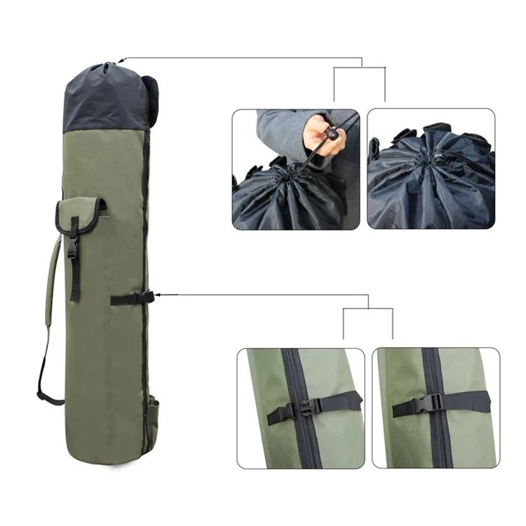 Large Capacity Folding Polyester Fishing Rod Case Carrier With Strap ...