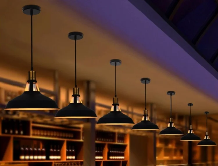 lampara de techo industrial retro americana para restaurante barra de cafe loft creativa de un solo cabezal de hierro fundido lamparas colgantes buy