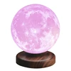 Wholesale 3D Print Moon Shaped Table Lamp Creative Gift 15Cm And 18Cm Rechargeable Moon Lamp Magnetic Levitation Lamp