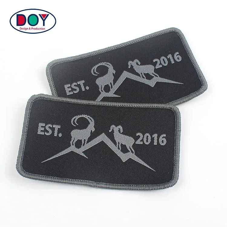 Textiles Badges Maker Custom Animal Name Logo Damask Self Adhesive