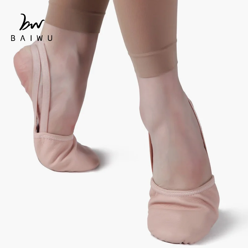 

116131006 Dance Shoes Gymnastic Half Shoes, Tan,ballet pink