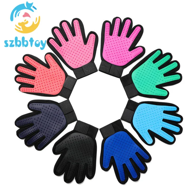 Pet hair  grooming glove brush dog cleaning massage washing gloves