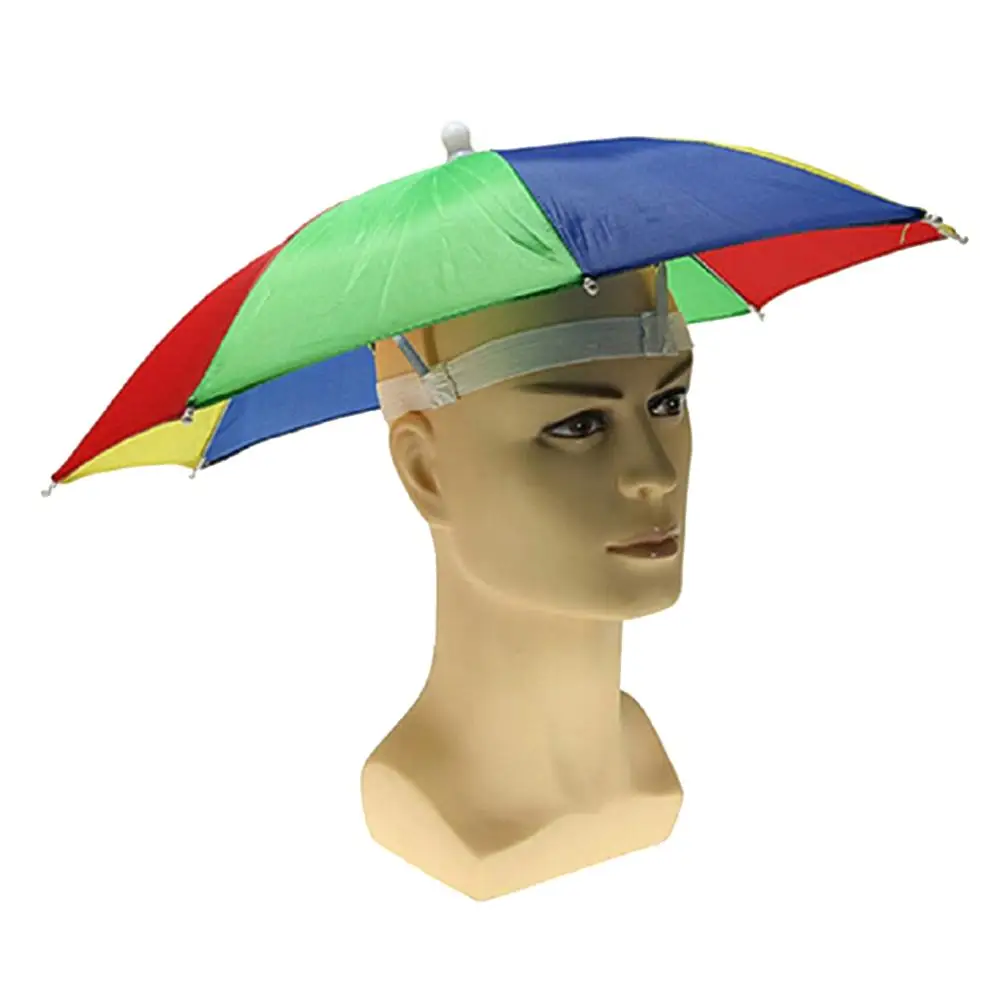 

Multi-color Small Size Easy Taking Heat umbrella Outdoor Cycling Fishing Umbrella Hat Head Cap