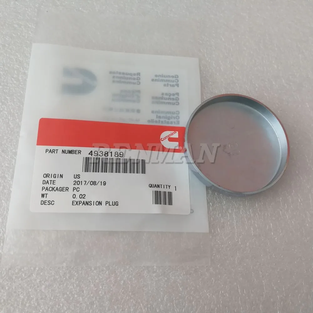 ISDE Cummins Diesel Engine Parts 58mm Expansion Plug 4938189, 3975796 ...