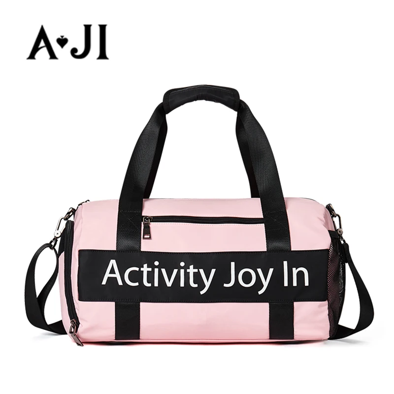 

AJI New Products Traveling Luggage Bag Women Sport Gymnasium Shoes Compartment duffle bag, 3 colors option