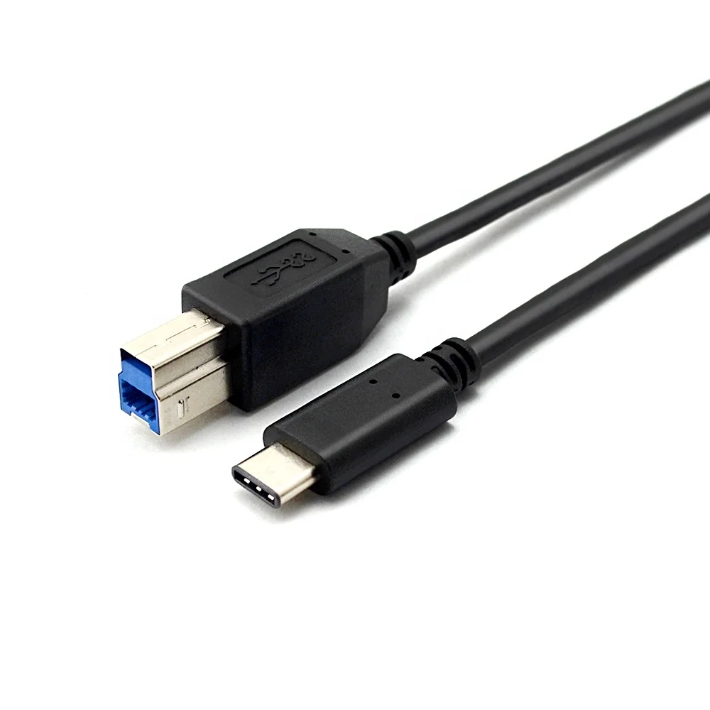 

ODM/OEM Factory USB Type C to USB B Type Printer Cable 1M/3.3ft 2M/6.6ft OTG support, Black/white or customized