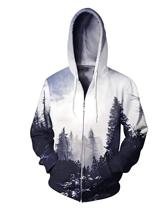 

Men Women 3D Full Print Galaxy Zipper Hoodie Sweatshirt Fleece Pullover Hooded Shirts With Pocket, Custom color